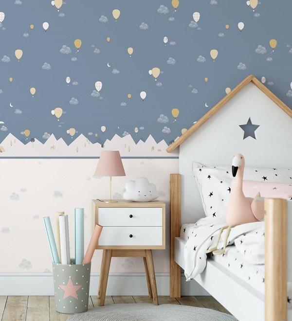 Papel de parede infantil para quarto de bebê Eliti
